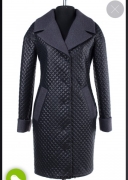 Пальто демис.,черно-серый,заказывала 52 ,маломерит на 50 размер ,цена 3603 рублей 